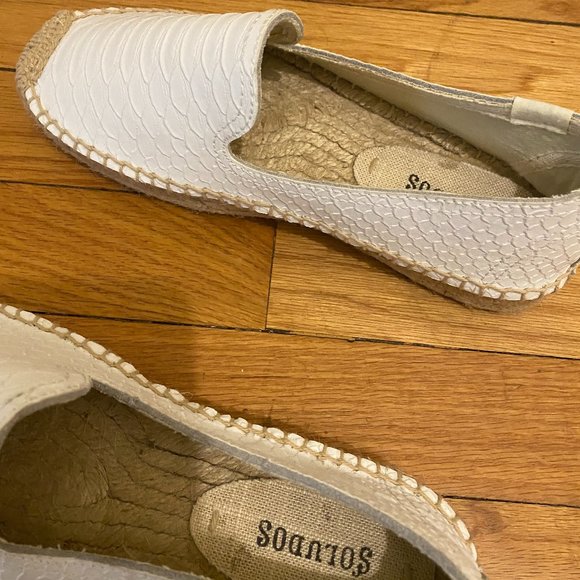 Soludos  Leather Platform Smoking Slipper (new) white OBO - Picture 1 of 4
